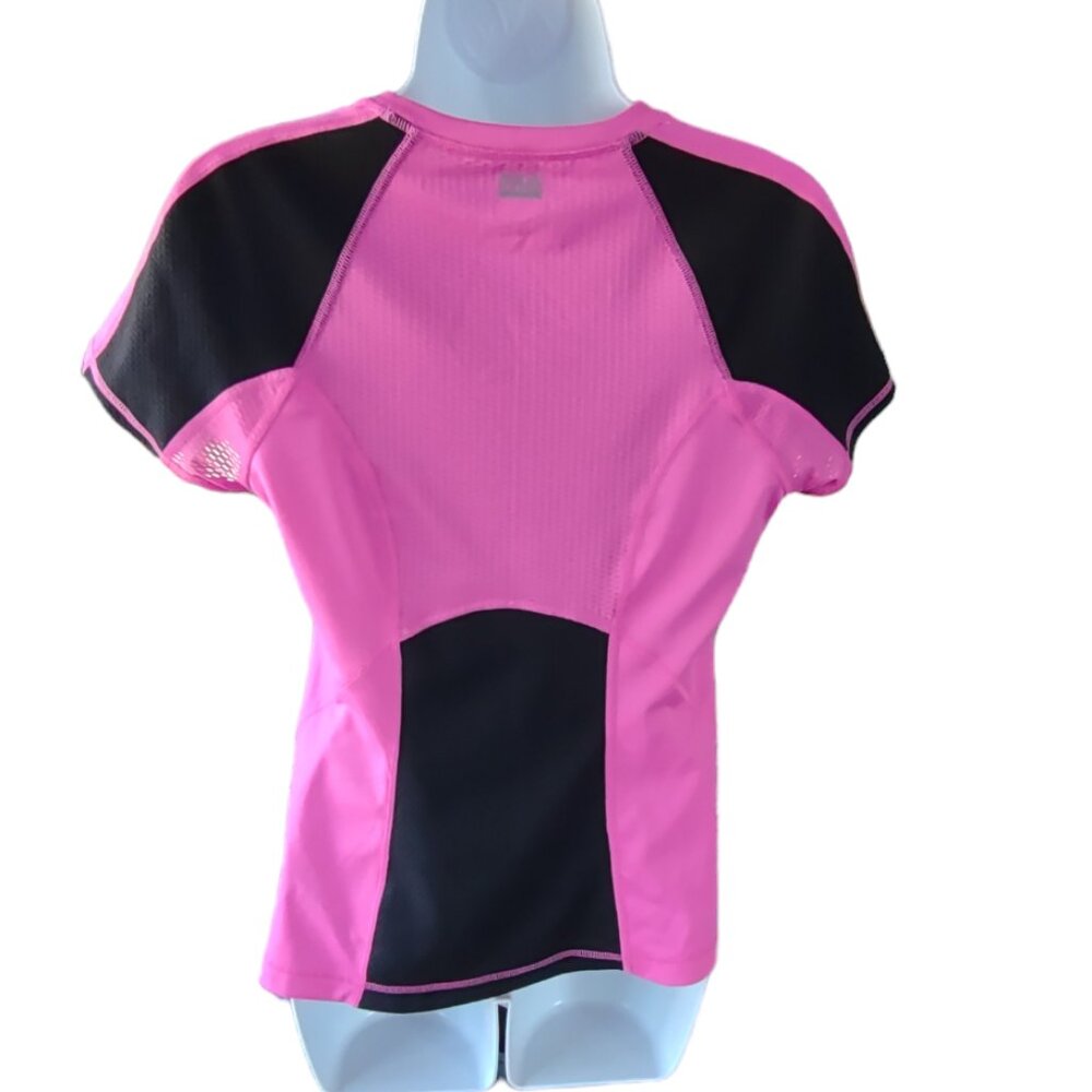 FILA Activewear Top Large Pocket Sz S Fuchsia Black - Picture 7 of 14